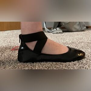 Girls, black, fancy shoes